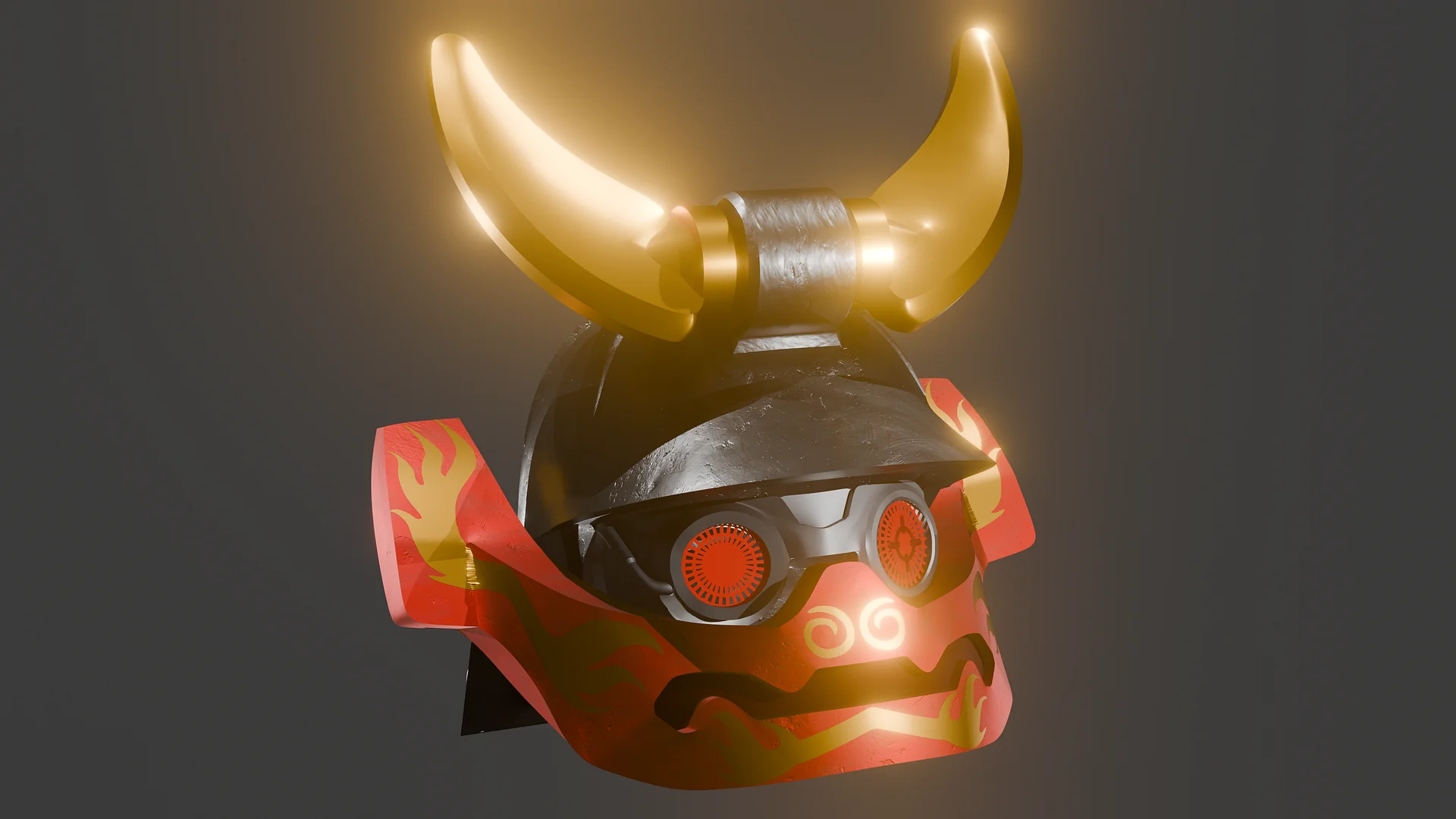 Ninjago Samurai X Helmet - 3D printable model files product image (2)