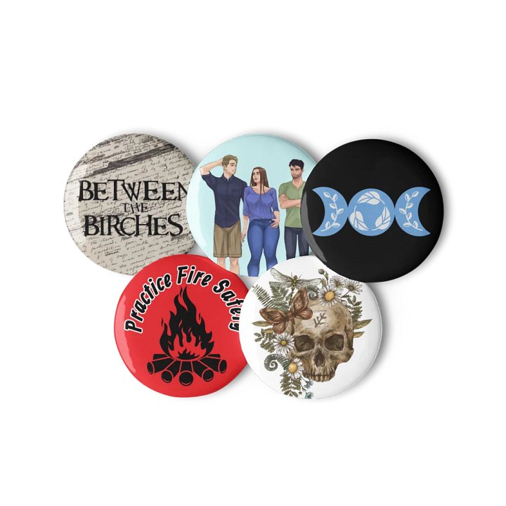 Between the Birches Trilogy Buttons // Third Edition Version // Set of 5 product image (2)