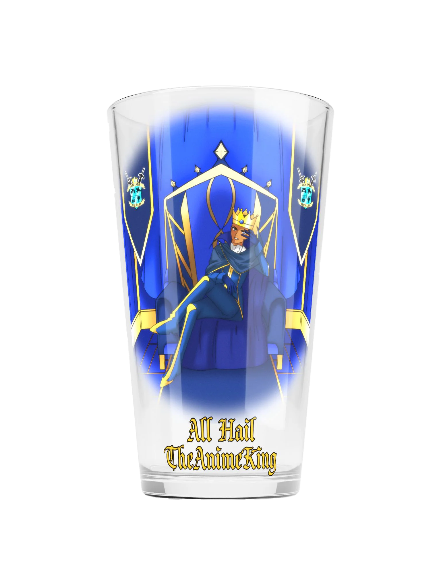 All Hail TheAnimeKing Shaker Pint Glass product image (1)