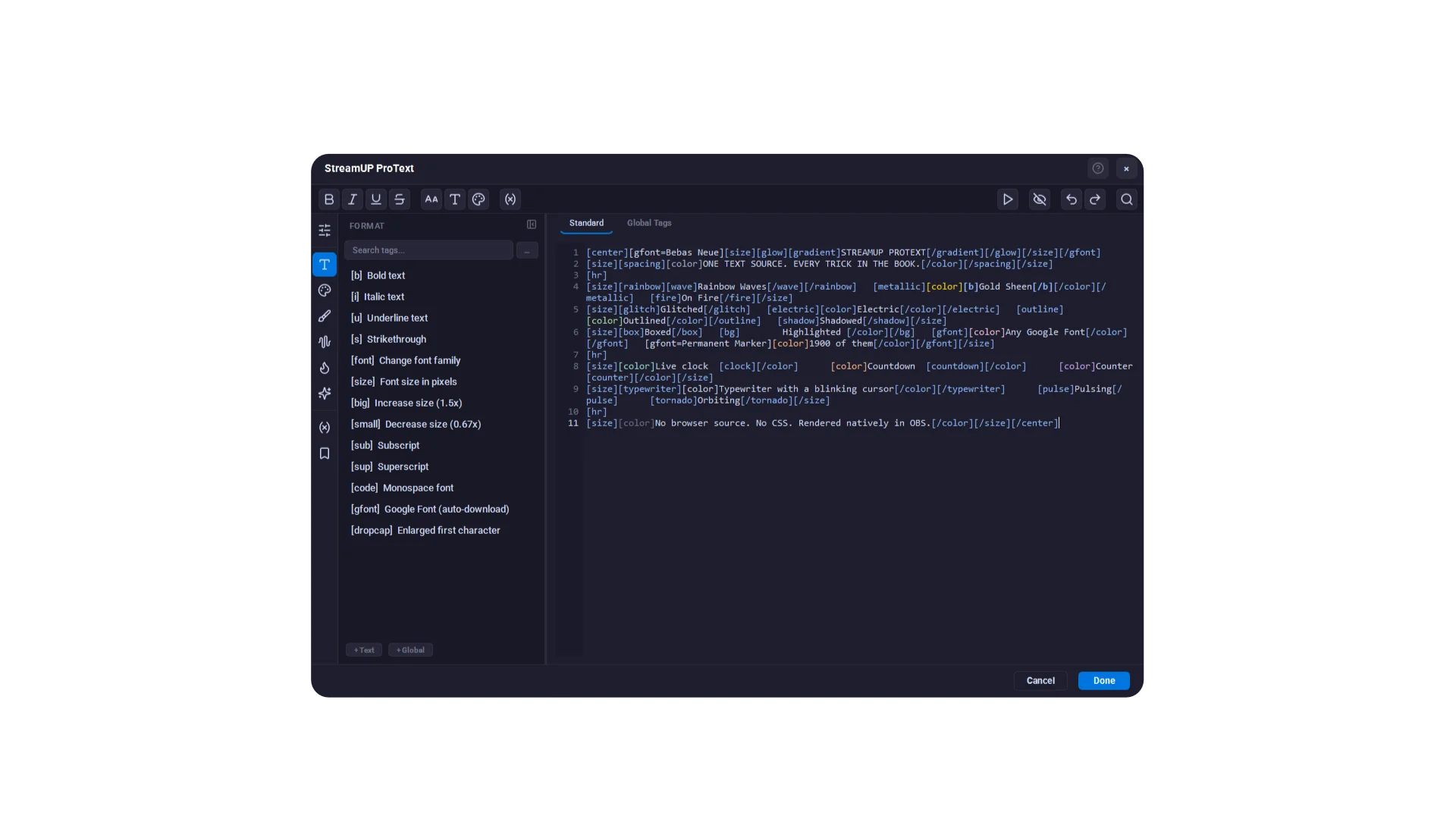 OBS Plugin - SteamUP ProText product image (2)