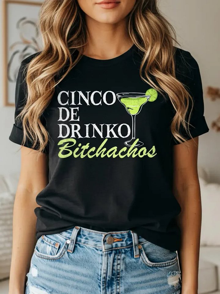 Cinco De Drinko Bitchachos Shirt - Funny Margarita Fiesta Party Tee product image (1)