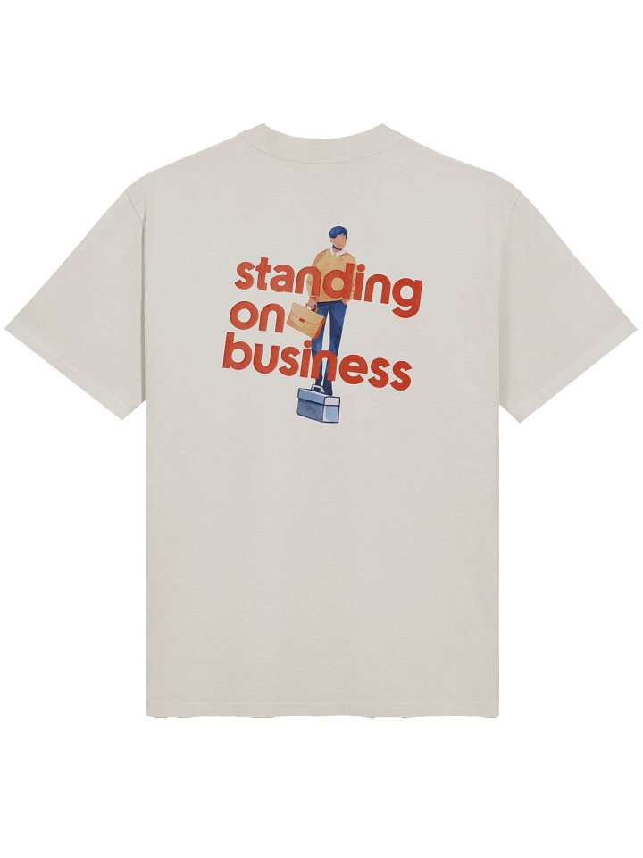 Standing on Biz Tee (Sand) product image (1)