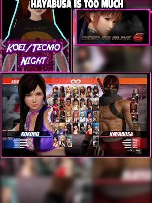 hayabusa without a shirt? help. #hayabusa #doa6 #gamingmoments #fangirl #ClipGPT #streamladder