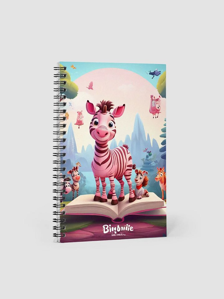pink zebra with flower and book product image (1)