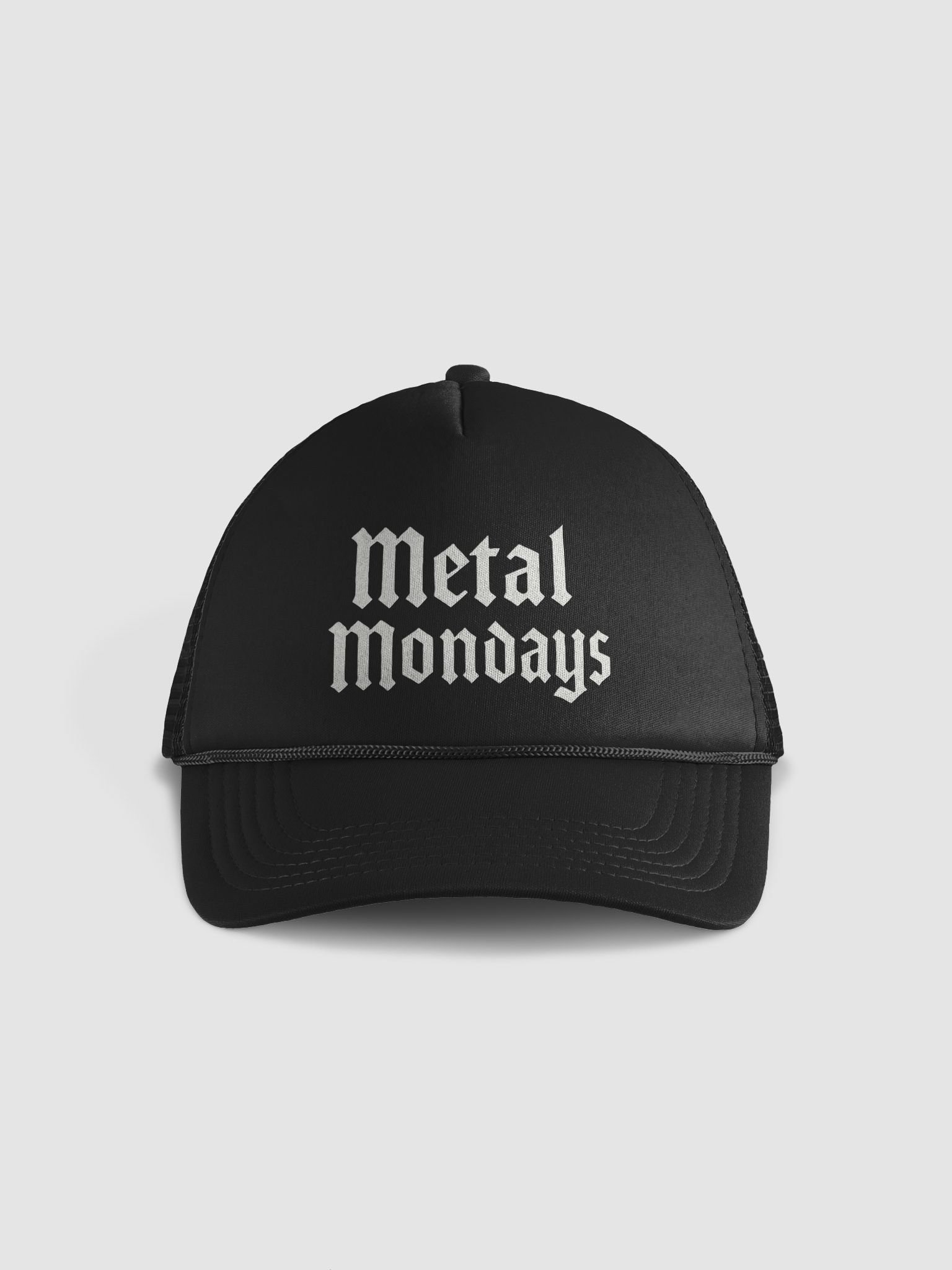 Gothic Style Metal Mondays Foam Trucker Hat product image (1)