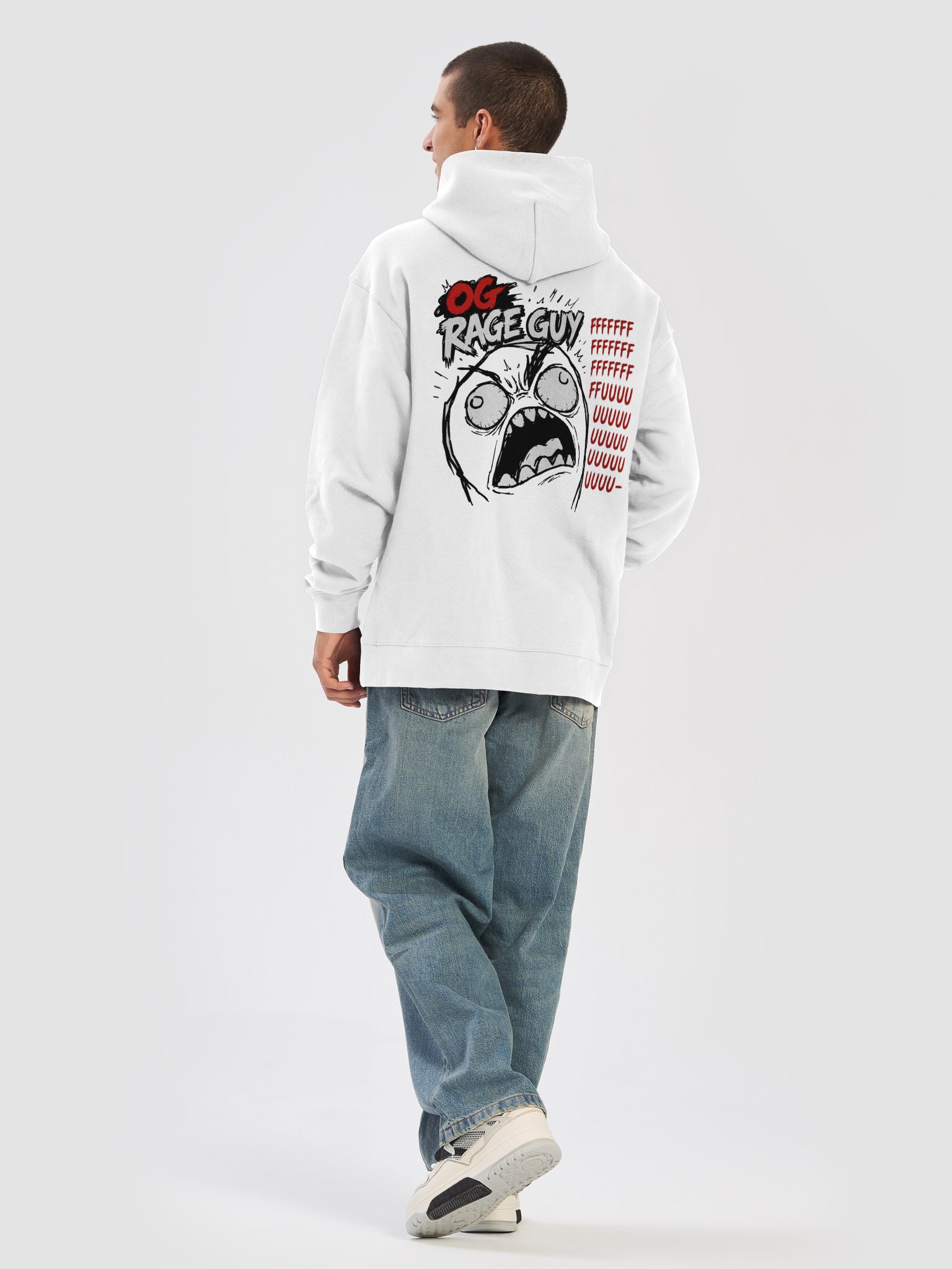 OG RAGE GUY Hoodie — White product image (6)