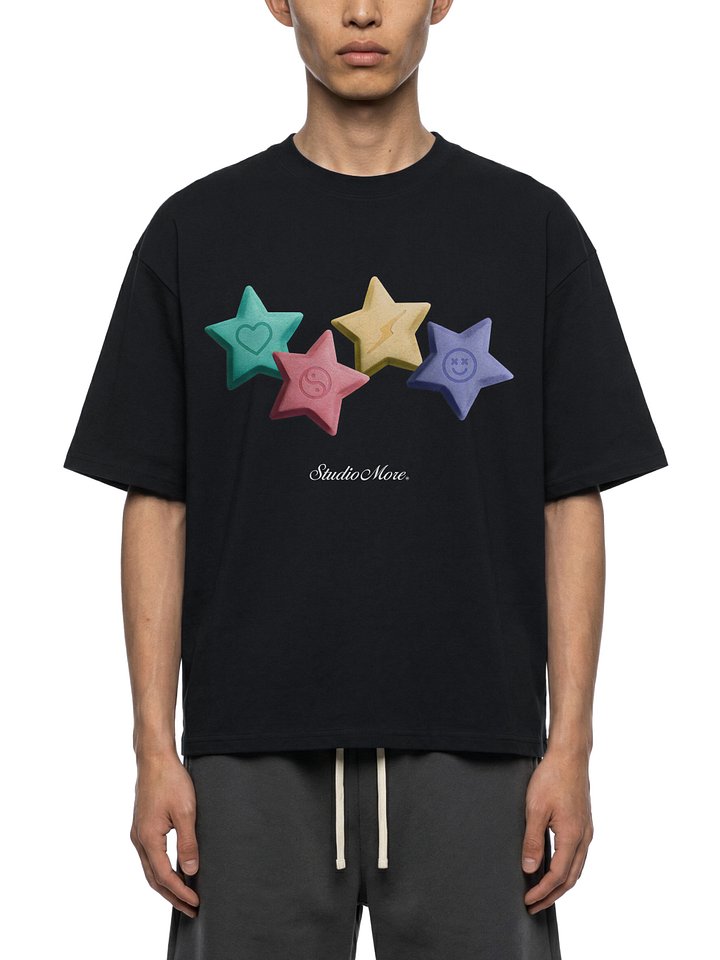 Candy Stars Boxy Oversized T-Shirt product image (2)