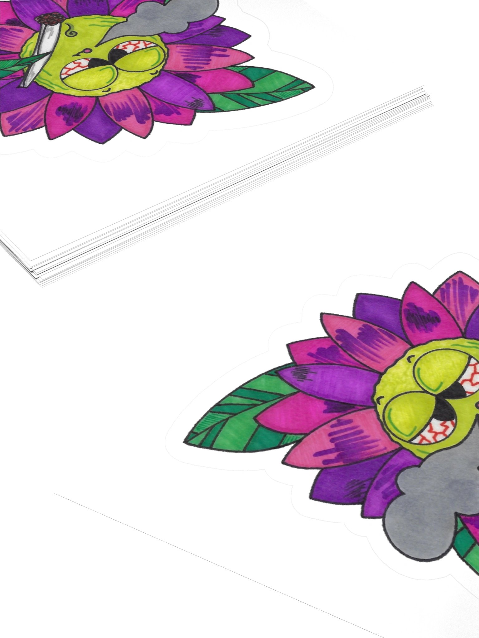 Magenta Stoner Flower Sticker product image (4)