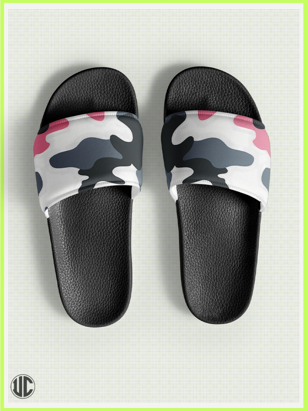 UnkoCon – Bubblegum Pink Urban Camo Women’s Slides product image (1)