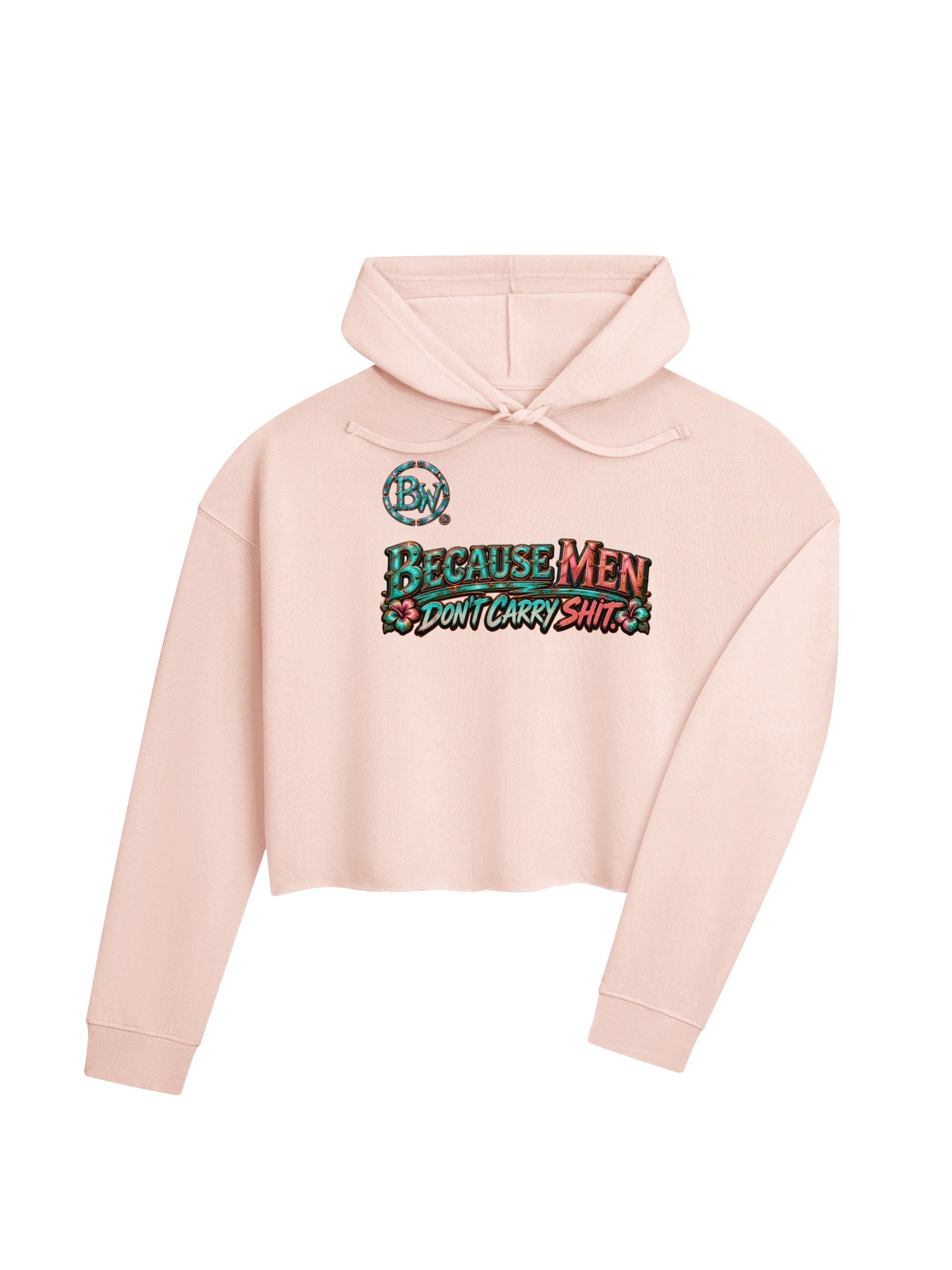BROKEN WOMEN!™ — BECAUSE MEN DON’T CARRY SHIT — CROPPED HOODIE product image (4)