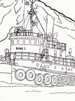 Tugboat of the puget sound coloring book project #tugboating #MaritimeIndustry #pnwtuglife #PNWMaritime #pnwtugs 