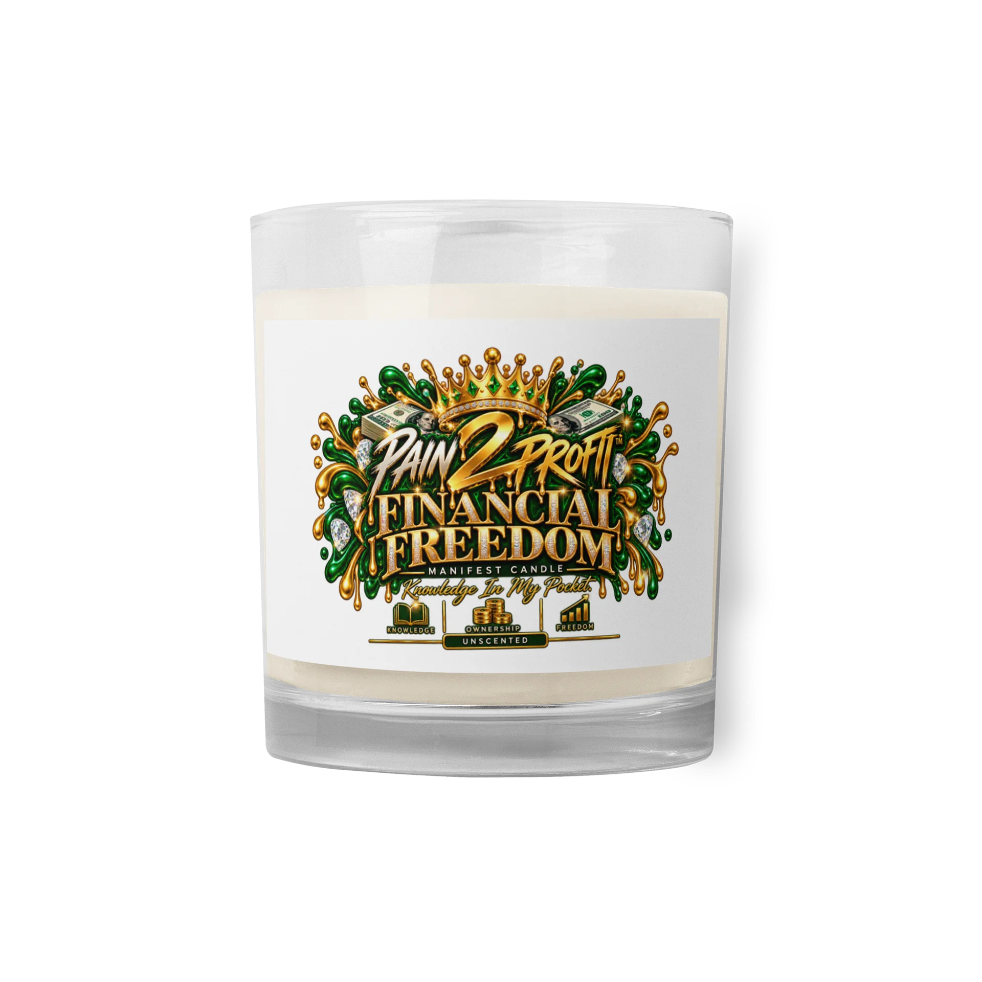 Pain 2 Profit™ Financial Freedom Manifest Candle product image (1)