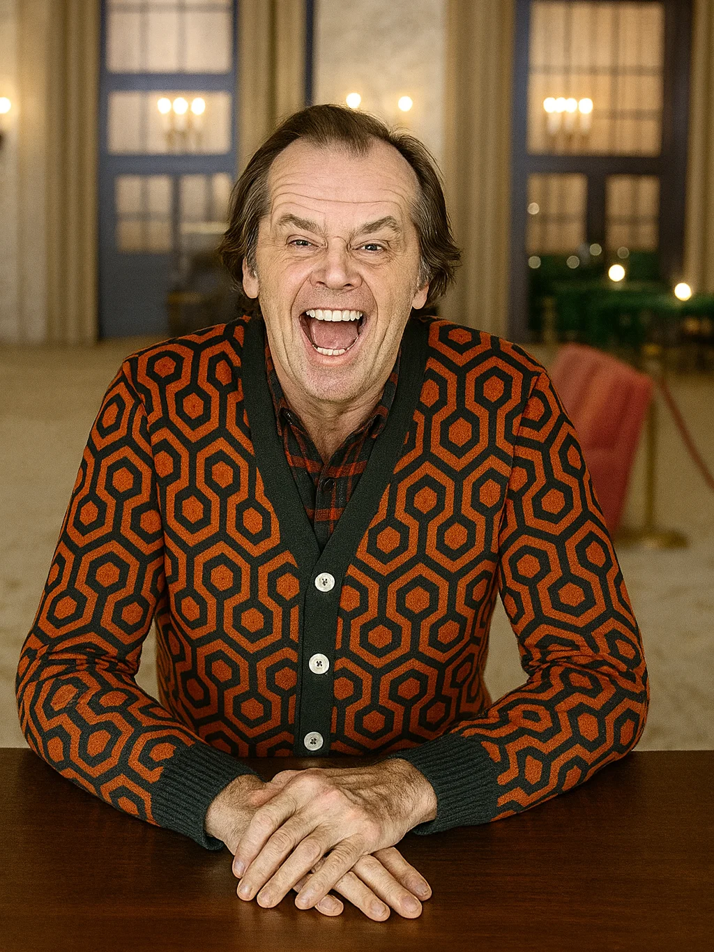 The Overlook Hotel Carpet Pattern Knitted Cardigan Sweater product image (11)