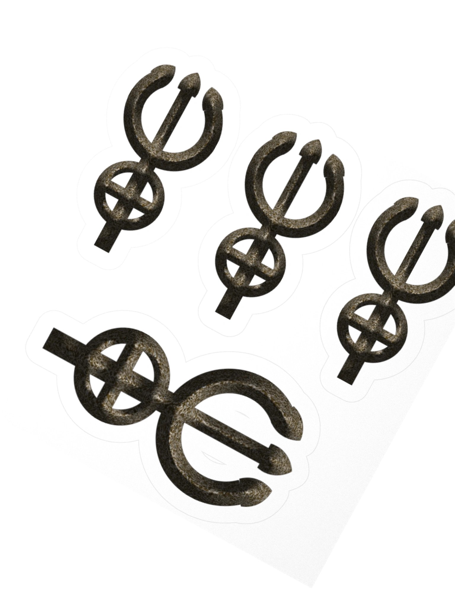 Trident Symbol Kiss-Cut Stickers product image (2)
