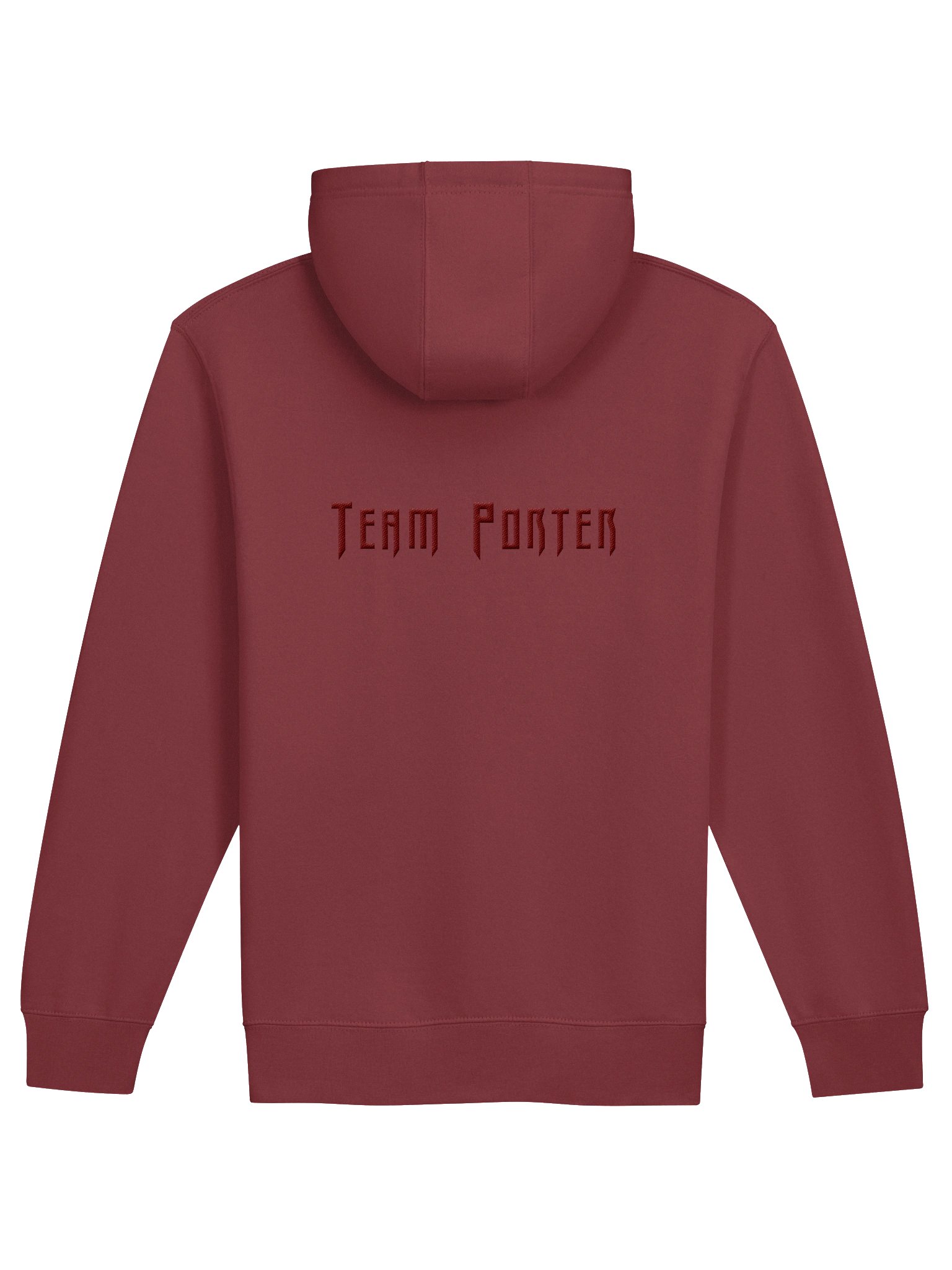 Team Porter Embroidered Unisex Zip Hoodie | Red/Red product image (4)