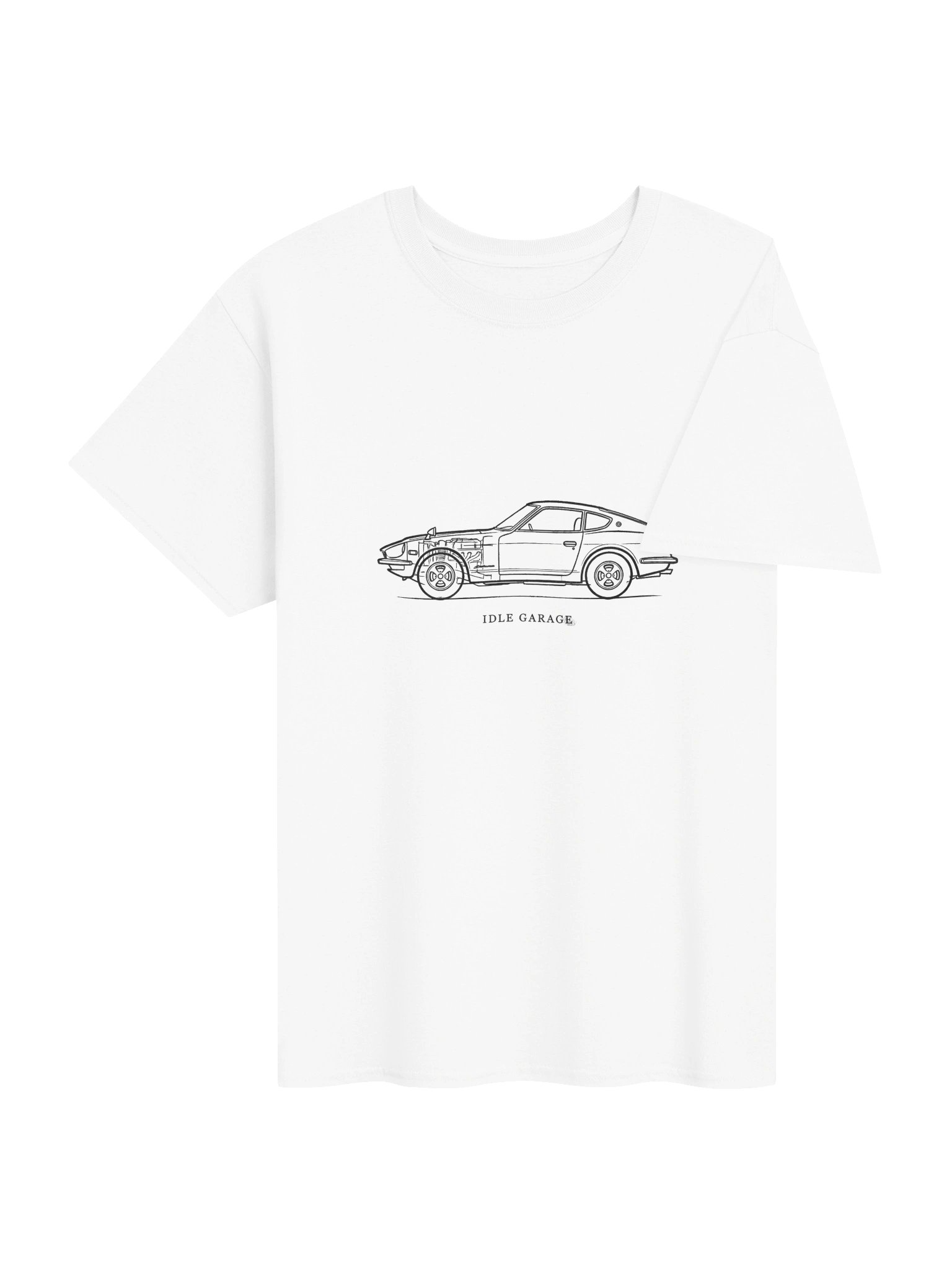 Idle Garage Classic Car Line Art Tee product image (4)