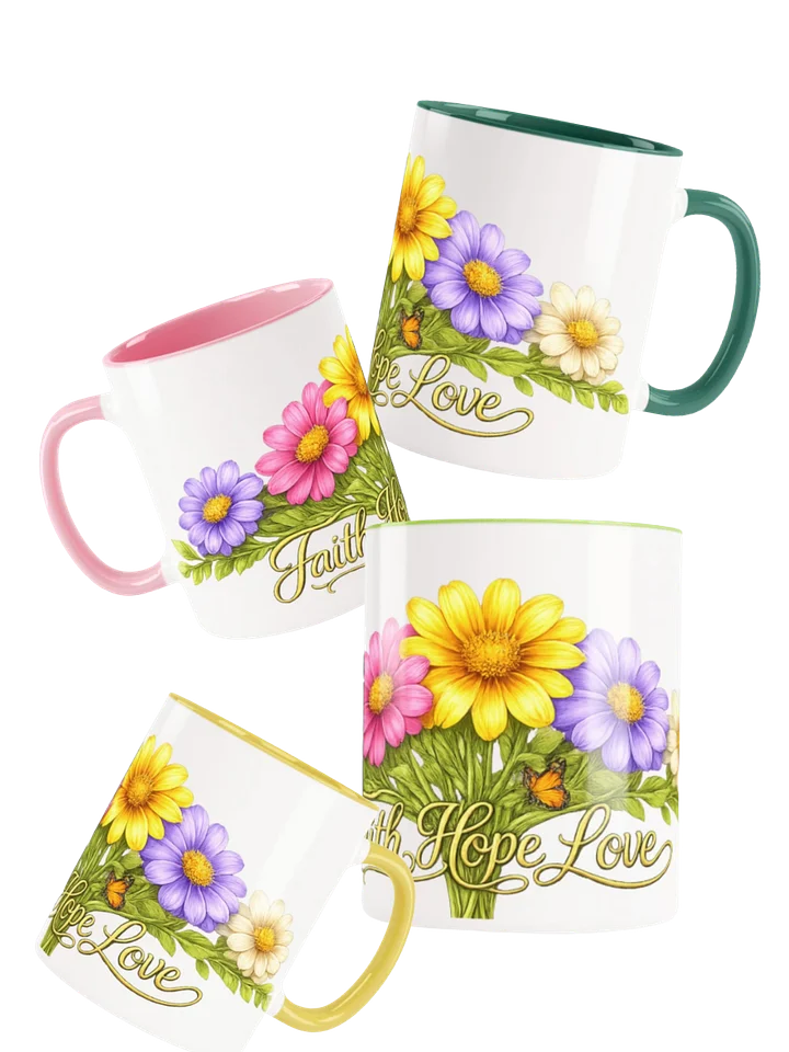 Faith Hope Love Bouquet Ceramic Mug product image (1)