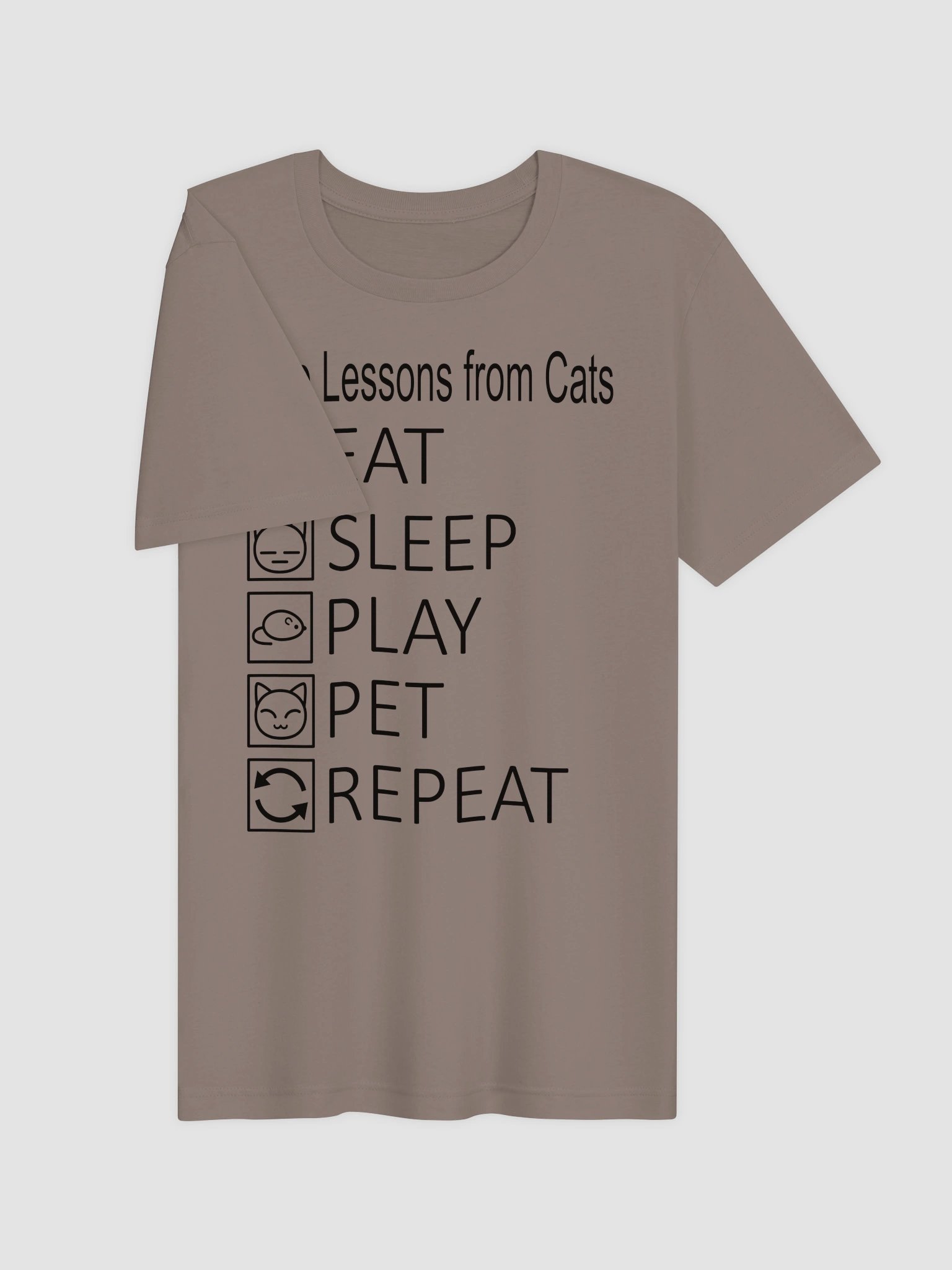 Life Lessons from Cats (Black Print) - Unisex Adult Super Soft Lightweight T-shirt product image (2)