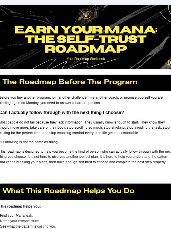 Earn Your Mana: Self-Trust Roadmap product image (3)