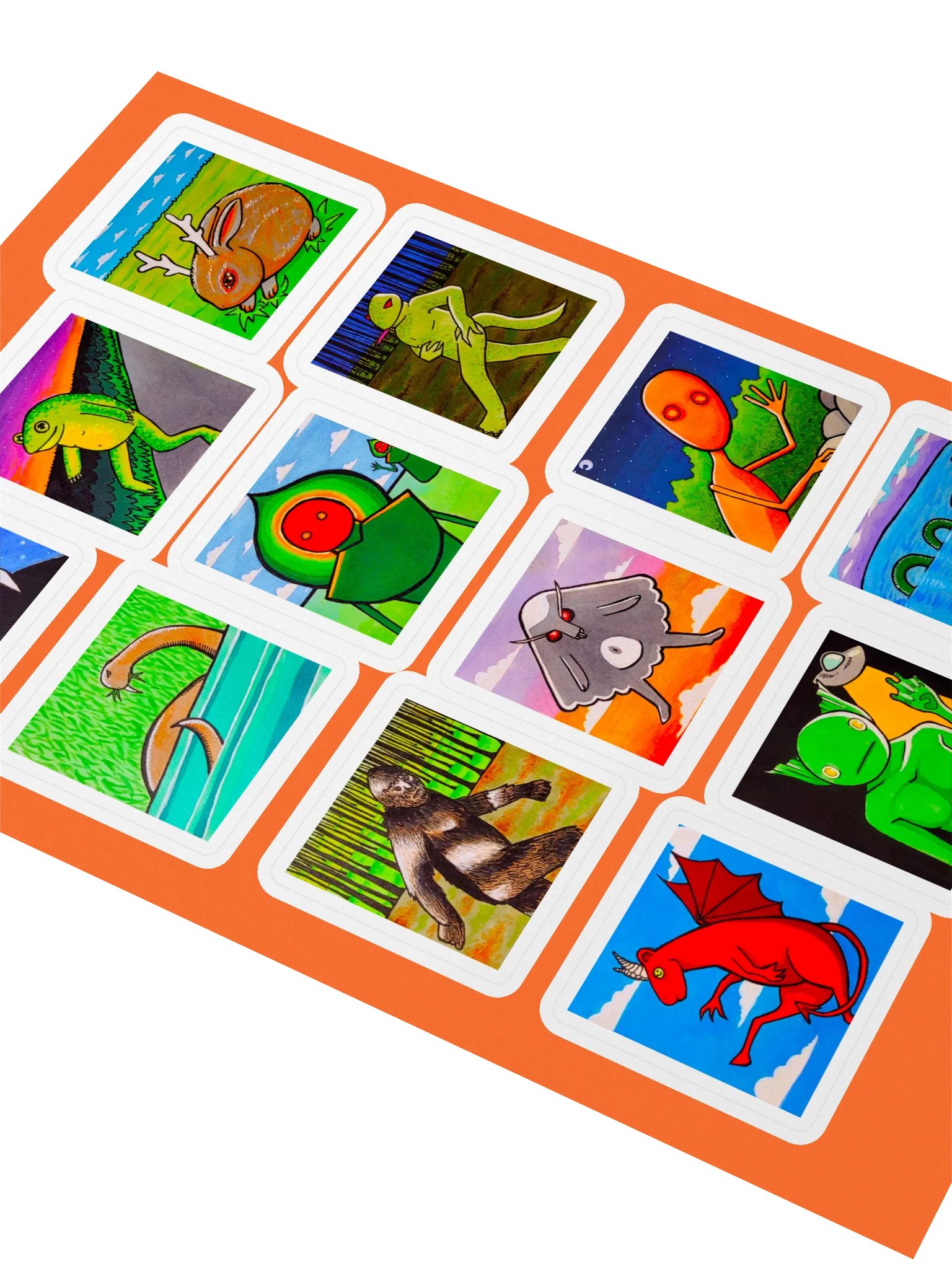 Cryptids individuals sticker sheet product image (2)