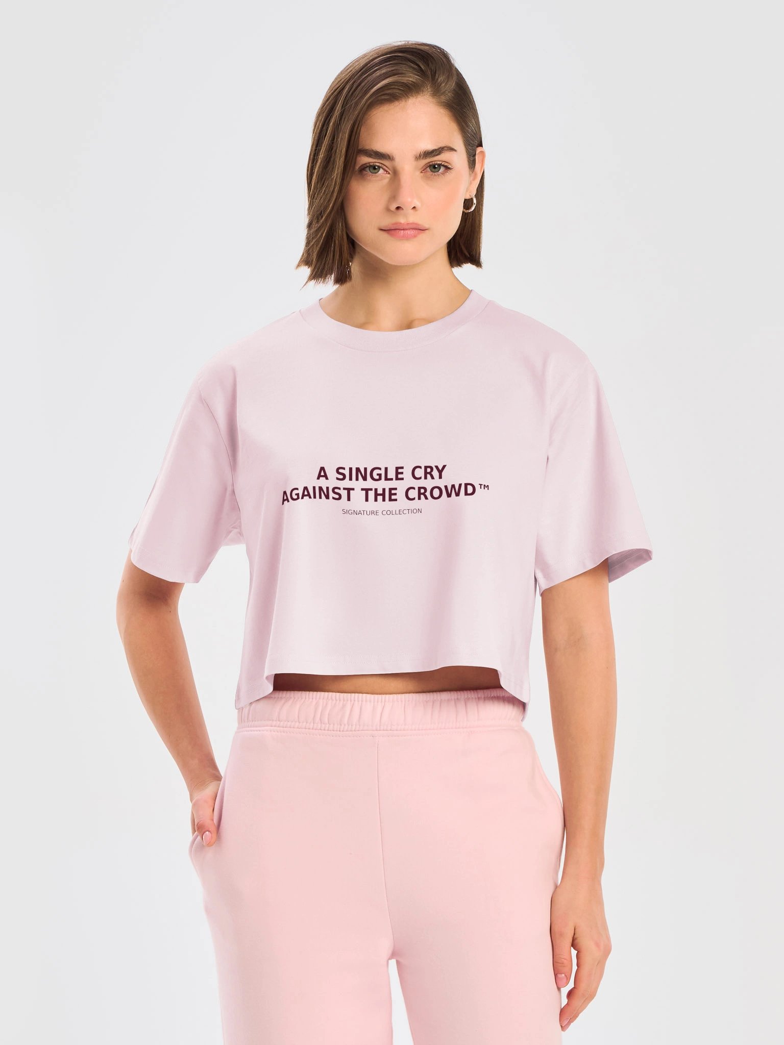 A Single Cry Against the Crowd™ — Women’s Signature Heavyweight Crop Tee product image (6)