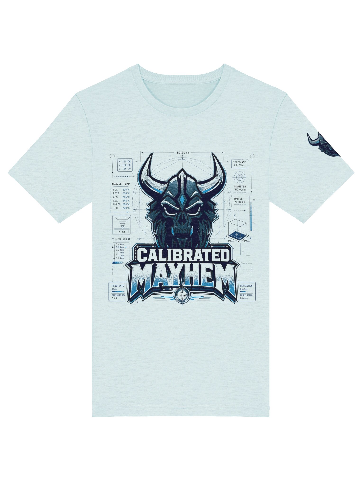Calibrated Mayhem - Horned Skull Blueprint Tee product image (101)