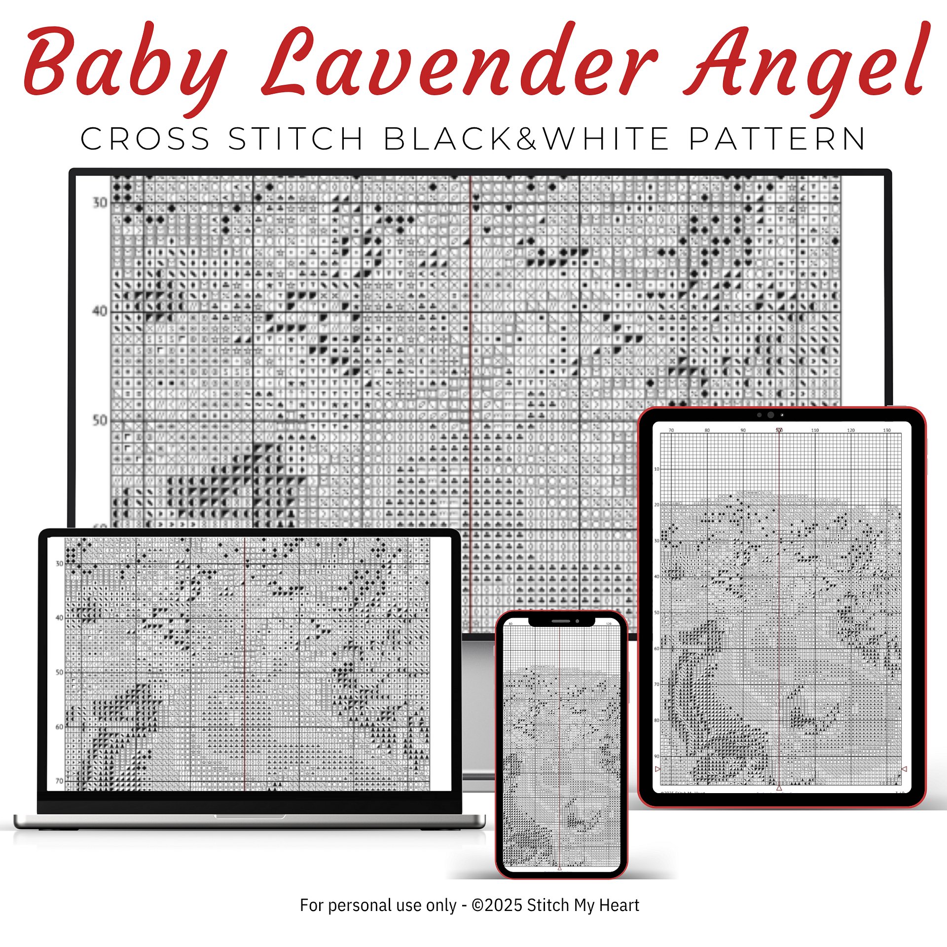 Lavender Lullaby Cross Stitch Pattern product image (4)