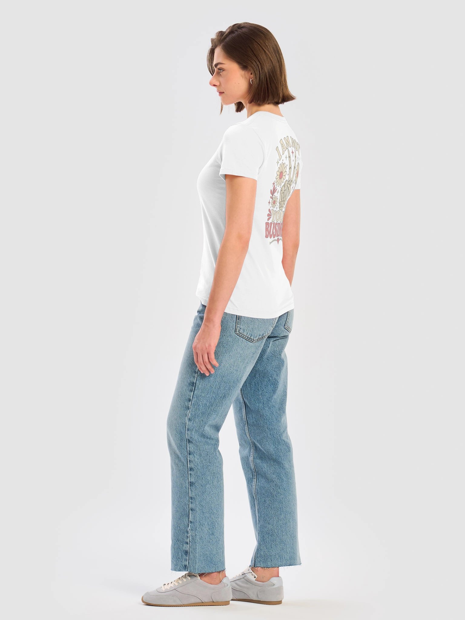 Skeleton Flowers I Am Not Your Business Women's T-Shirt product image (3)