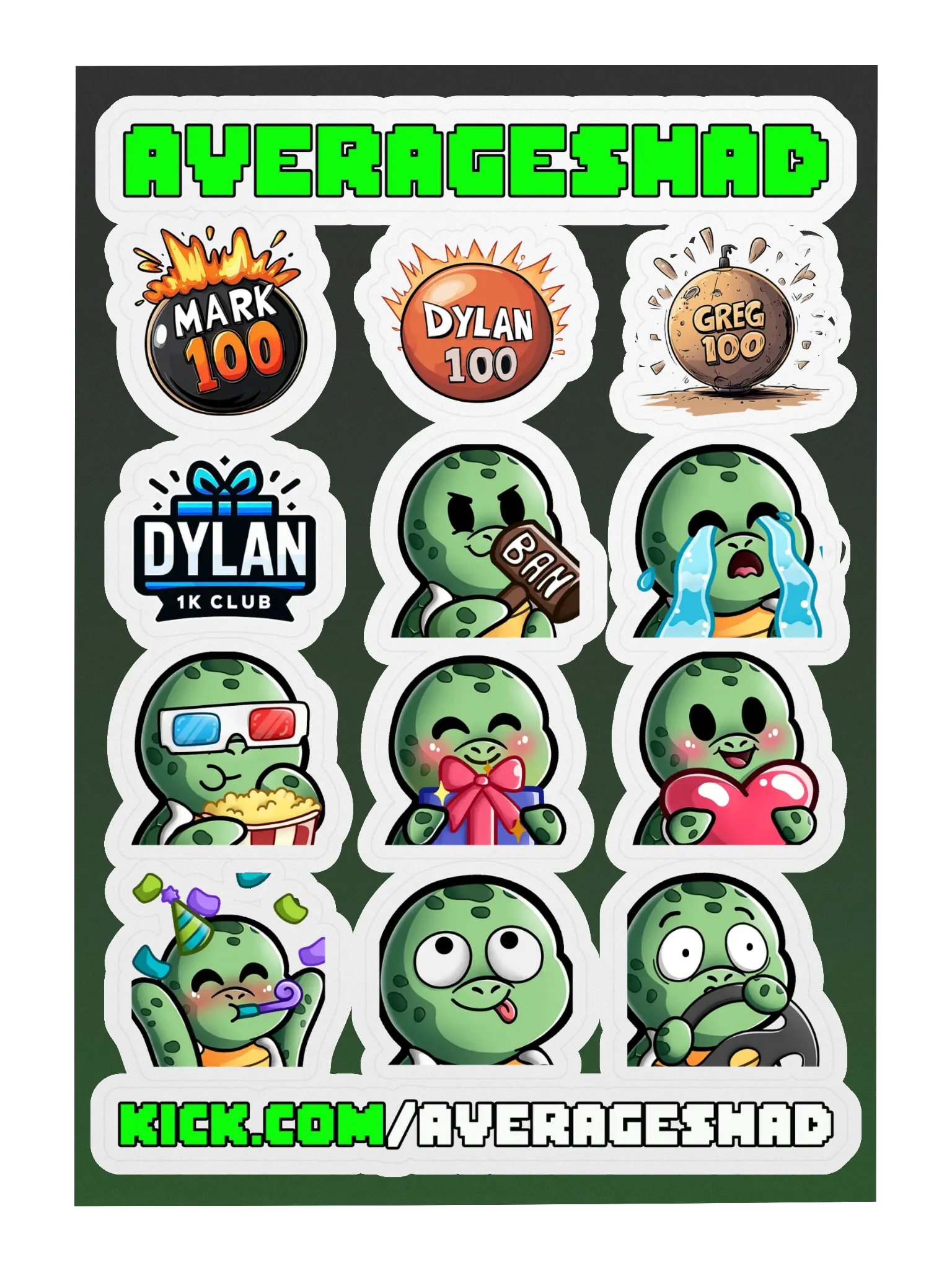 AvShad KICK Sticker Pack 01 product image (3)