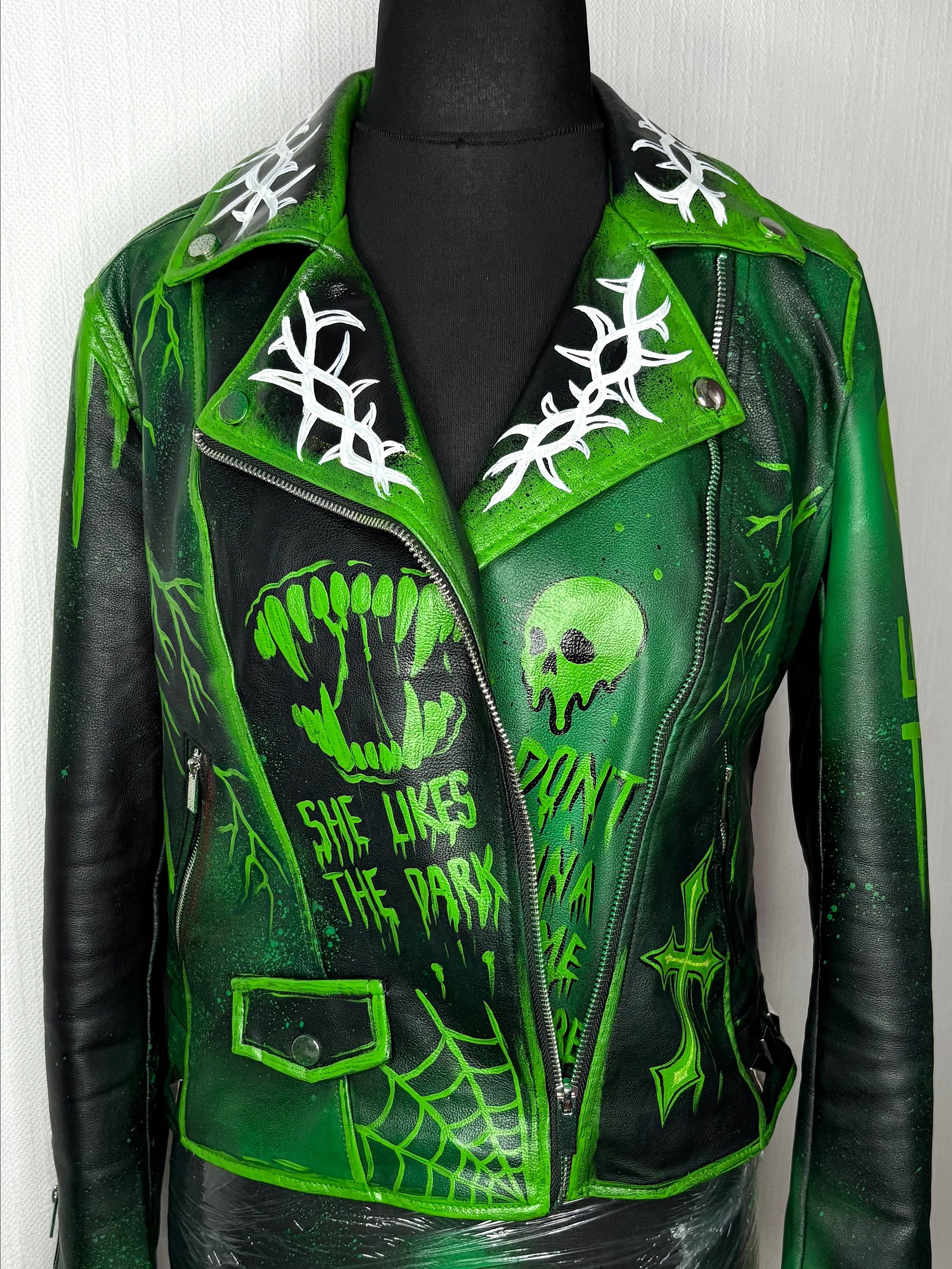 Type O Negative "Dead Again" Tribute – Hand-Painted Custom Leather Jacket (Size M) product image (3)