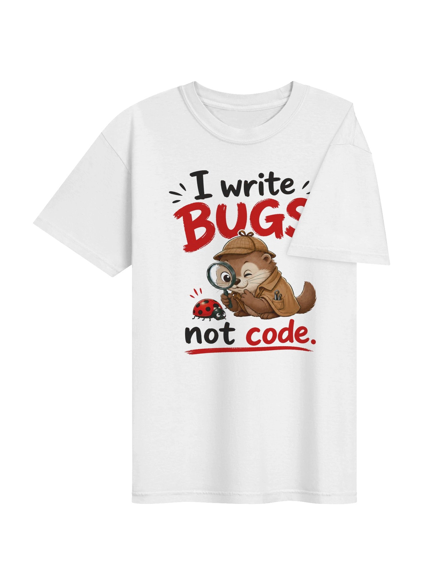 I Write Bugs, Not Code – Cute Otter Programmer Design product image (5)