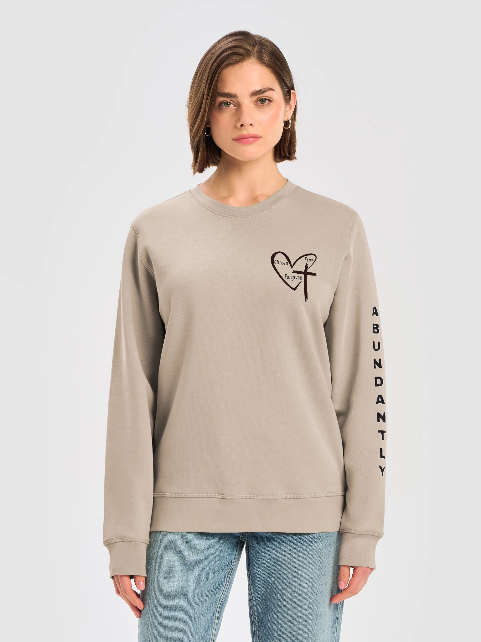 Chosen, Free, Forgiven Organic Sweatshirt product image (5)