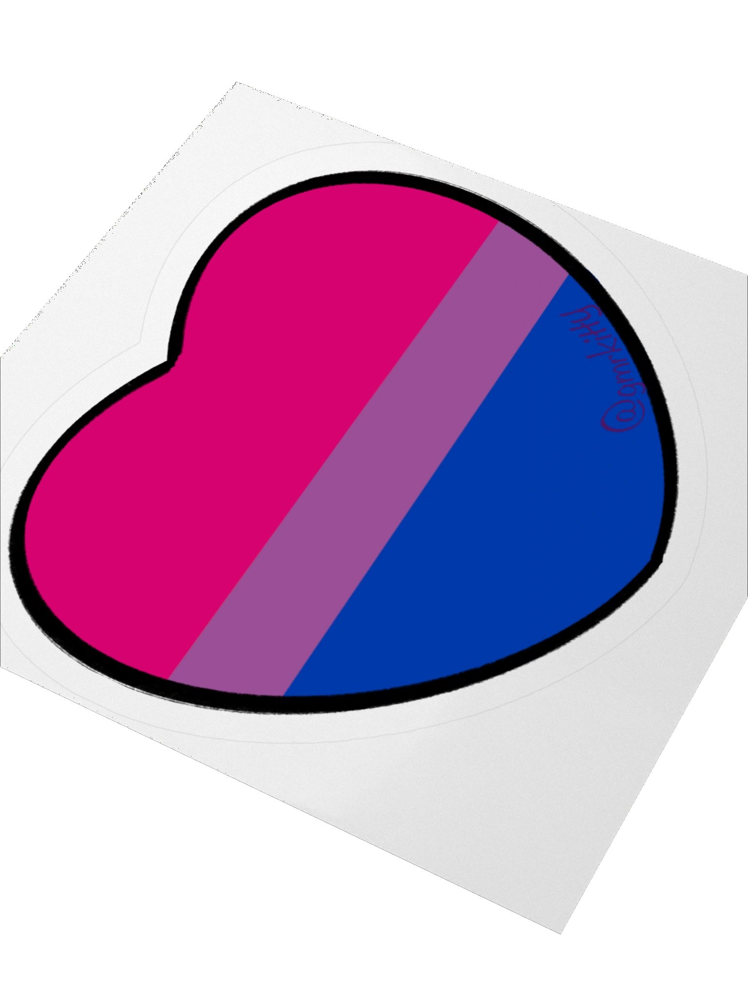 Bi Pride Heart Sticker product image (9)