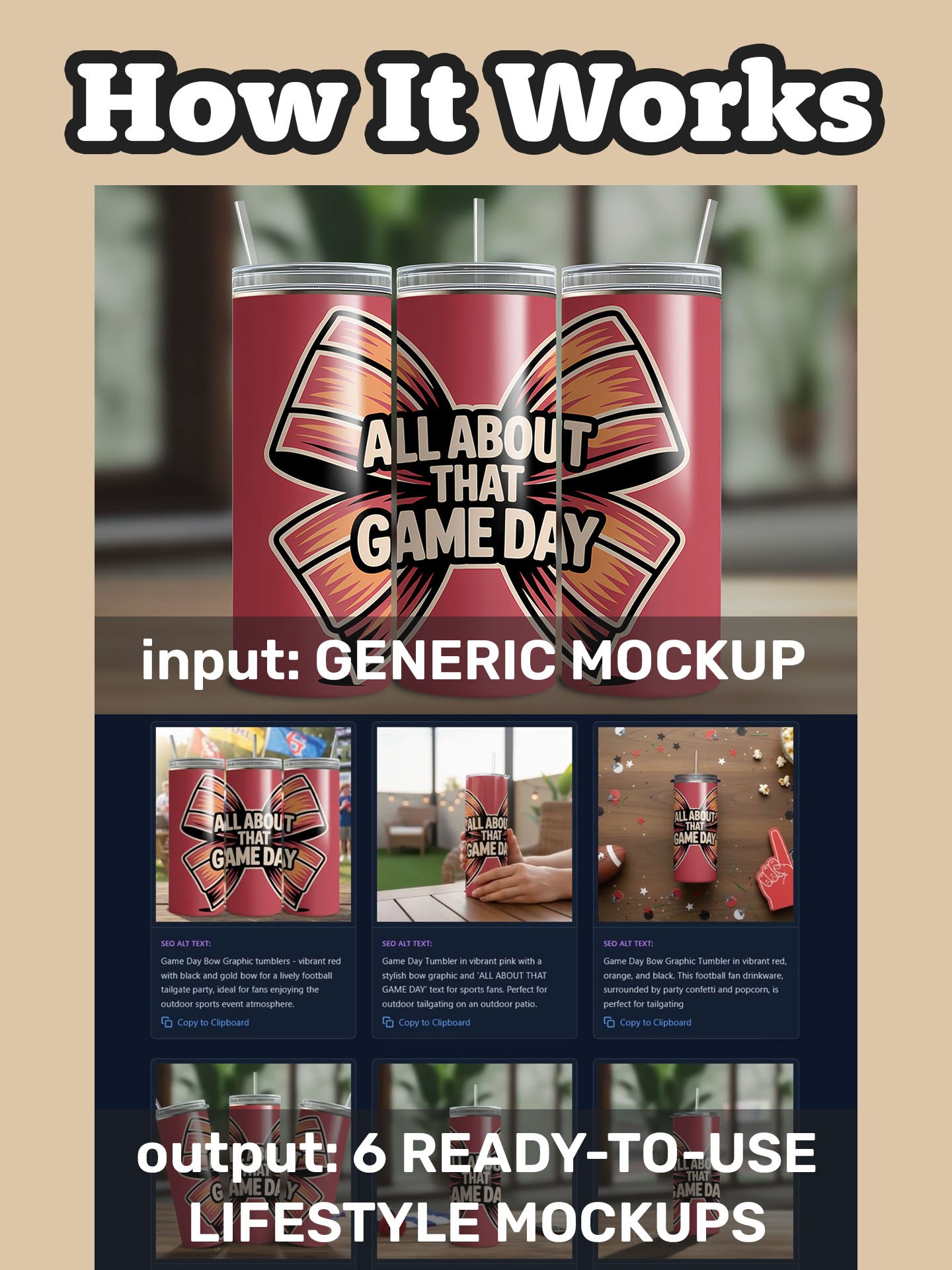 Sip & Sell Mockups - Tumbler Wrap Lifestyle Mockup Generator (App) product image (2)