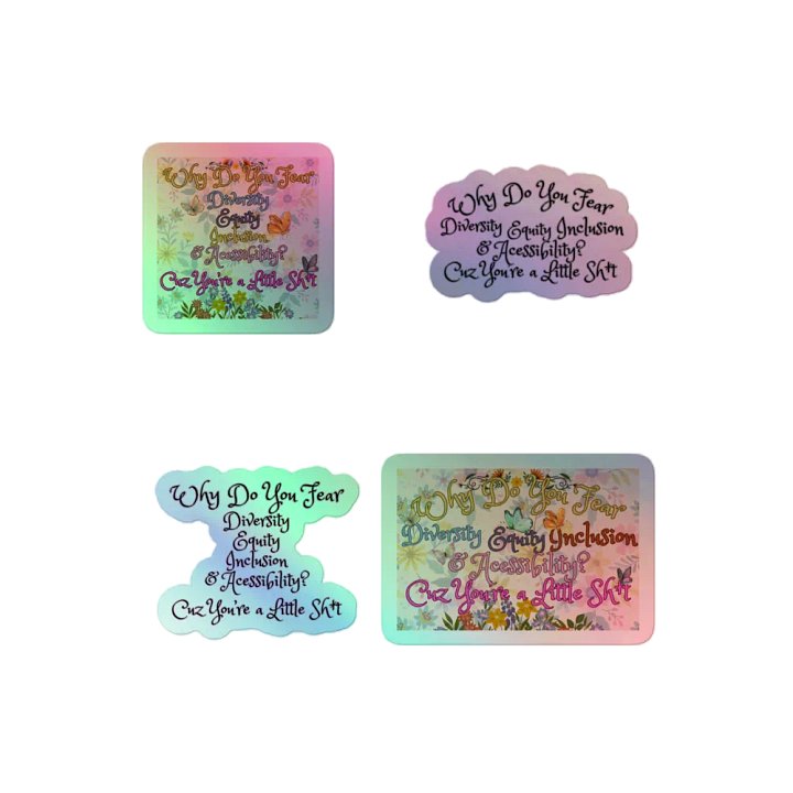 Hands Off DEIA, Why do You Fear?, Holo Sticker PacK product image (2)