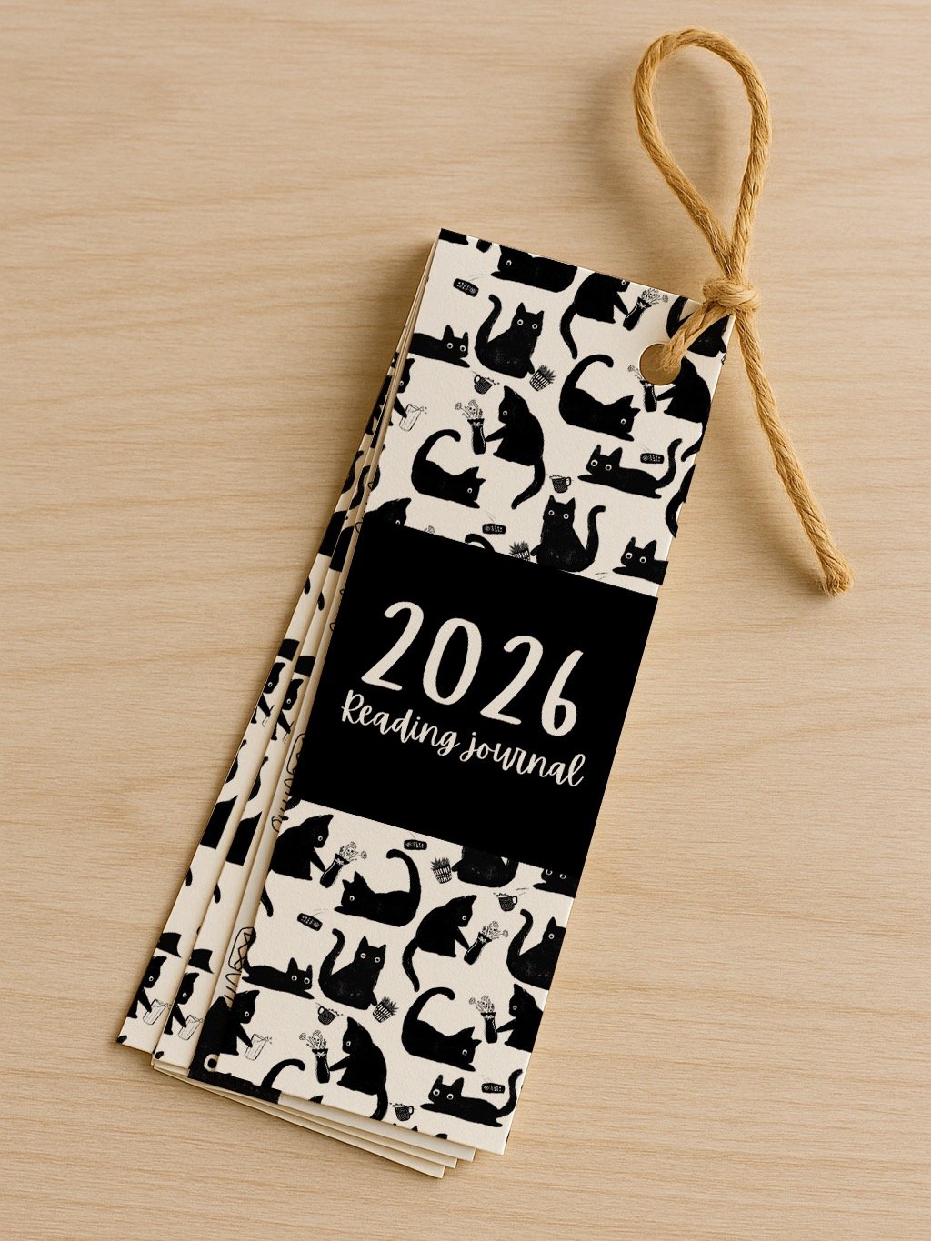 2026 Printable Reading Journal Bookmarks - Cat Themed product image (7)