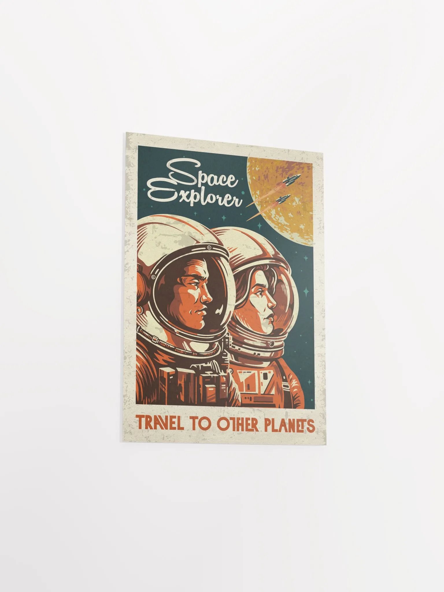 Space Explorer. Travel to other planets — Vintage space poster product image (9)
