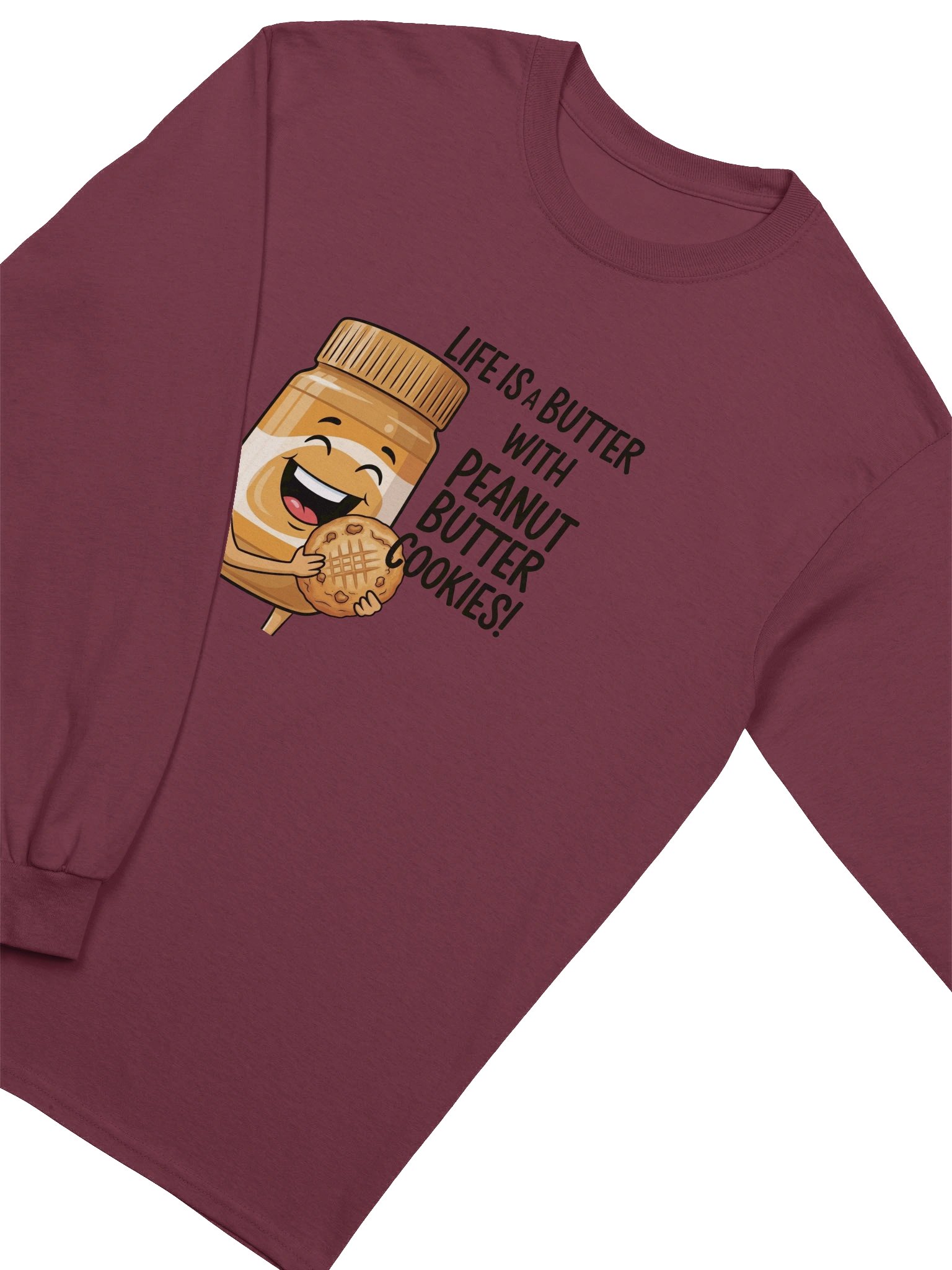 Happy Peanut Butter Jar Long Sleeve Tee product image (13)