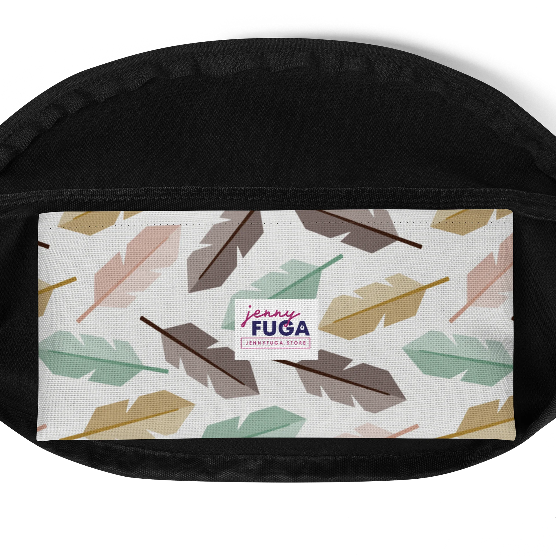 Mid-Century Modern Feathers All-Over Fanny Pack product image (4)