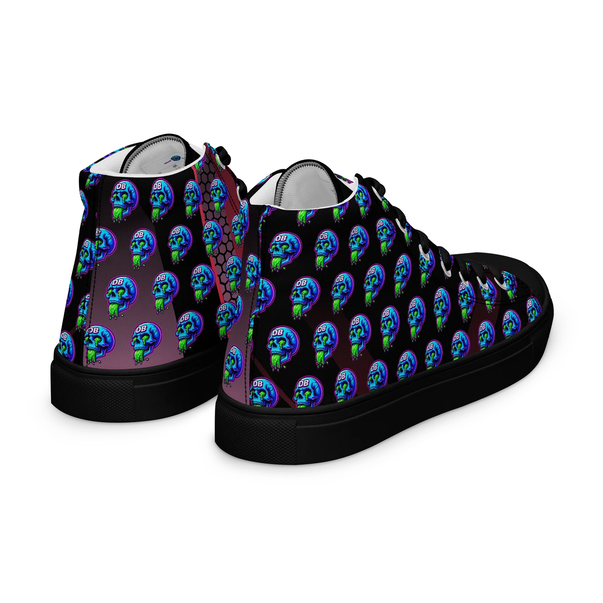 Women's "Sick Skull Honeycomb" Premium High-Top Sneakers product image (7)