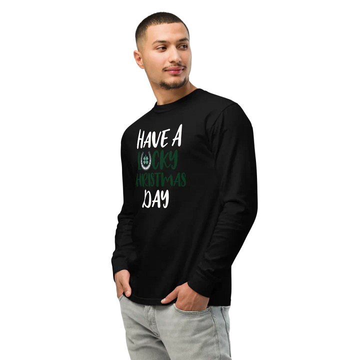 Lucky Christmas Horseshoe Long Sleeve Shirt product image (2)
