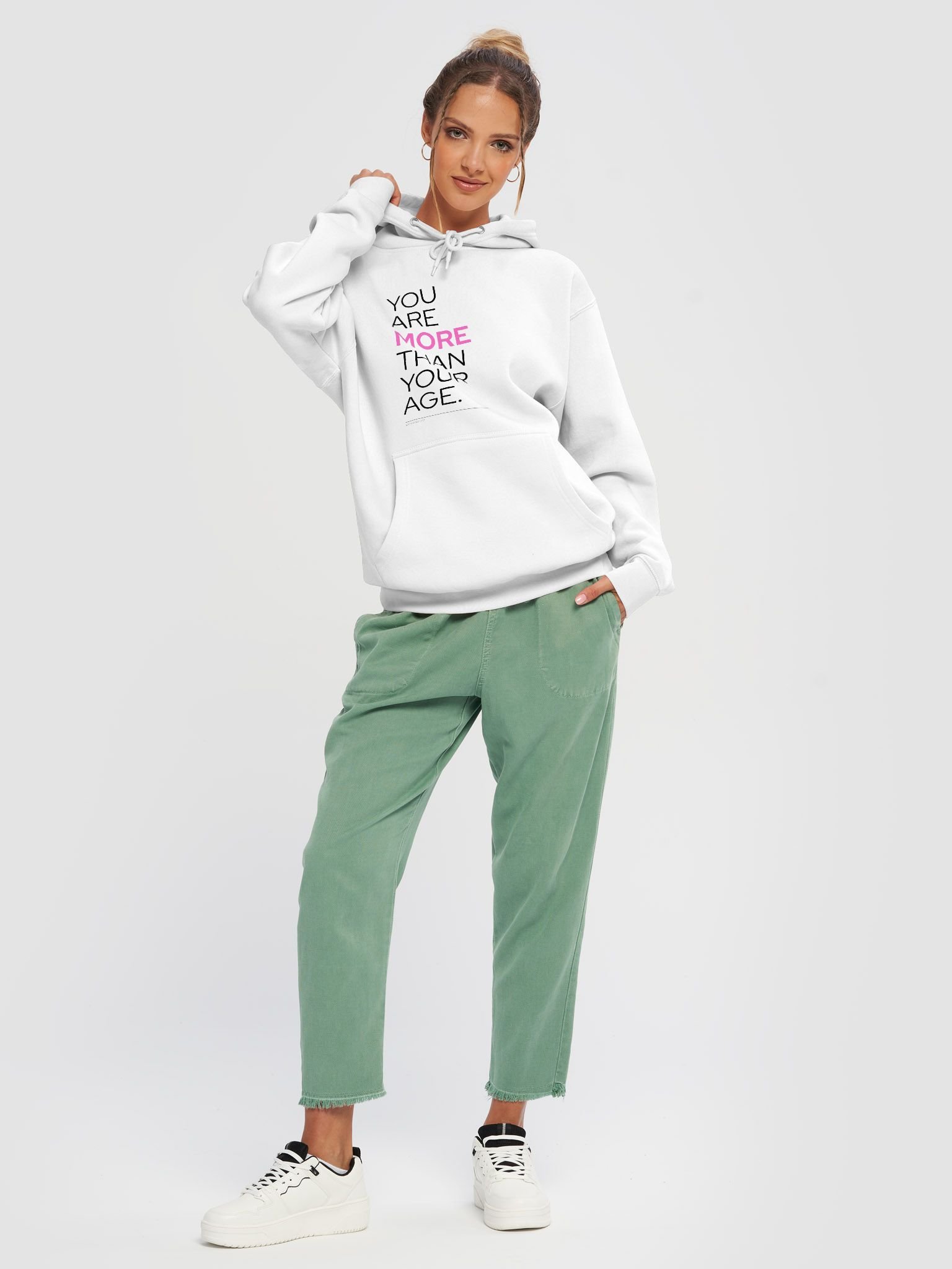 MTYA White Hoodie Pink MORE product image (5)