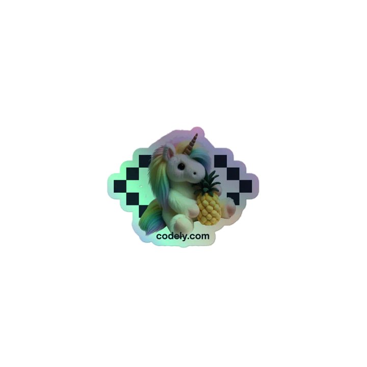 Pegatina Unicornio Fluffy Holográfico product image (1)