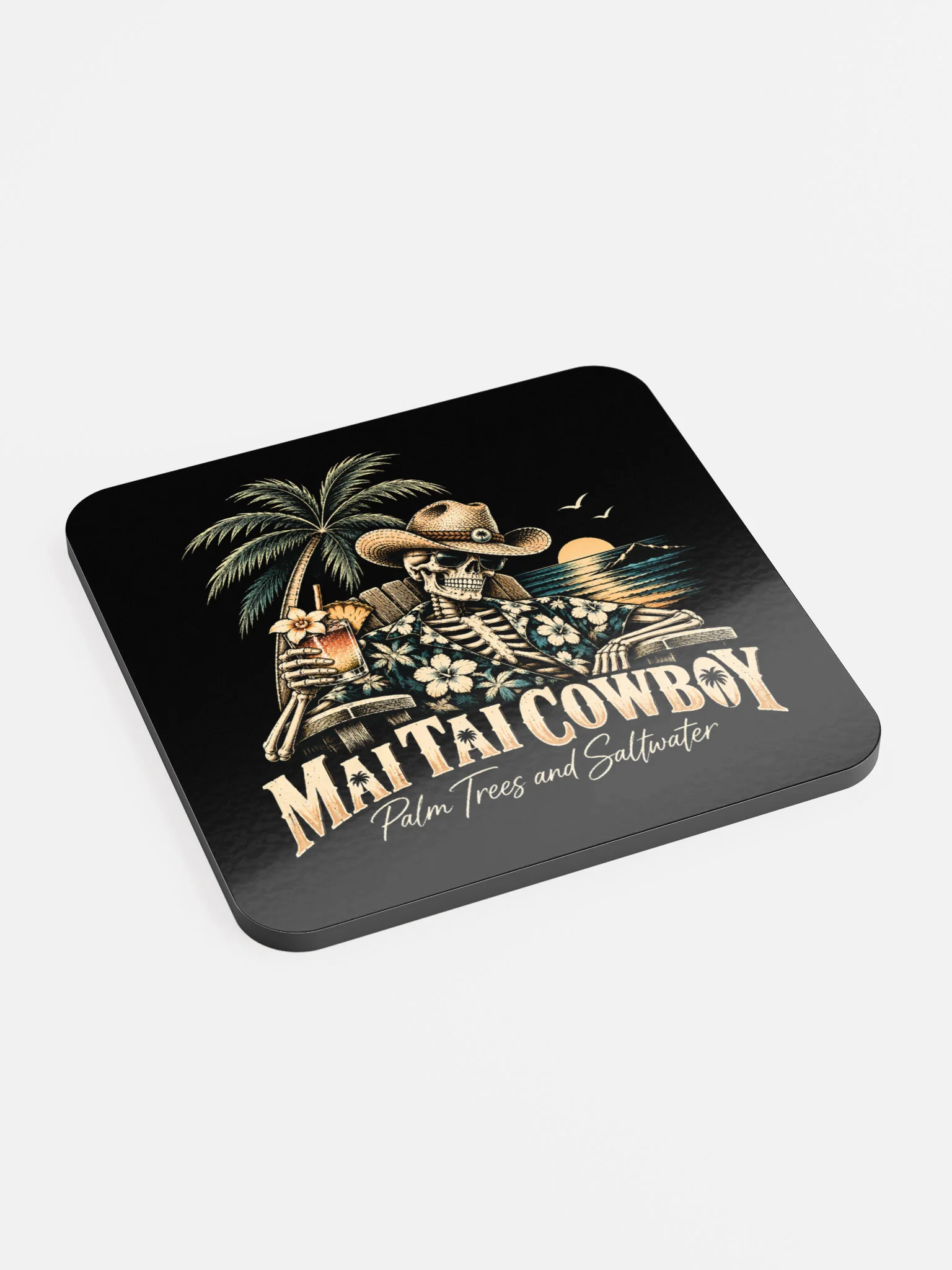 Mia Tai Cowboy Tropical Skeleton Coaster product image (2)