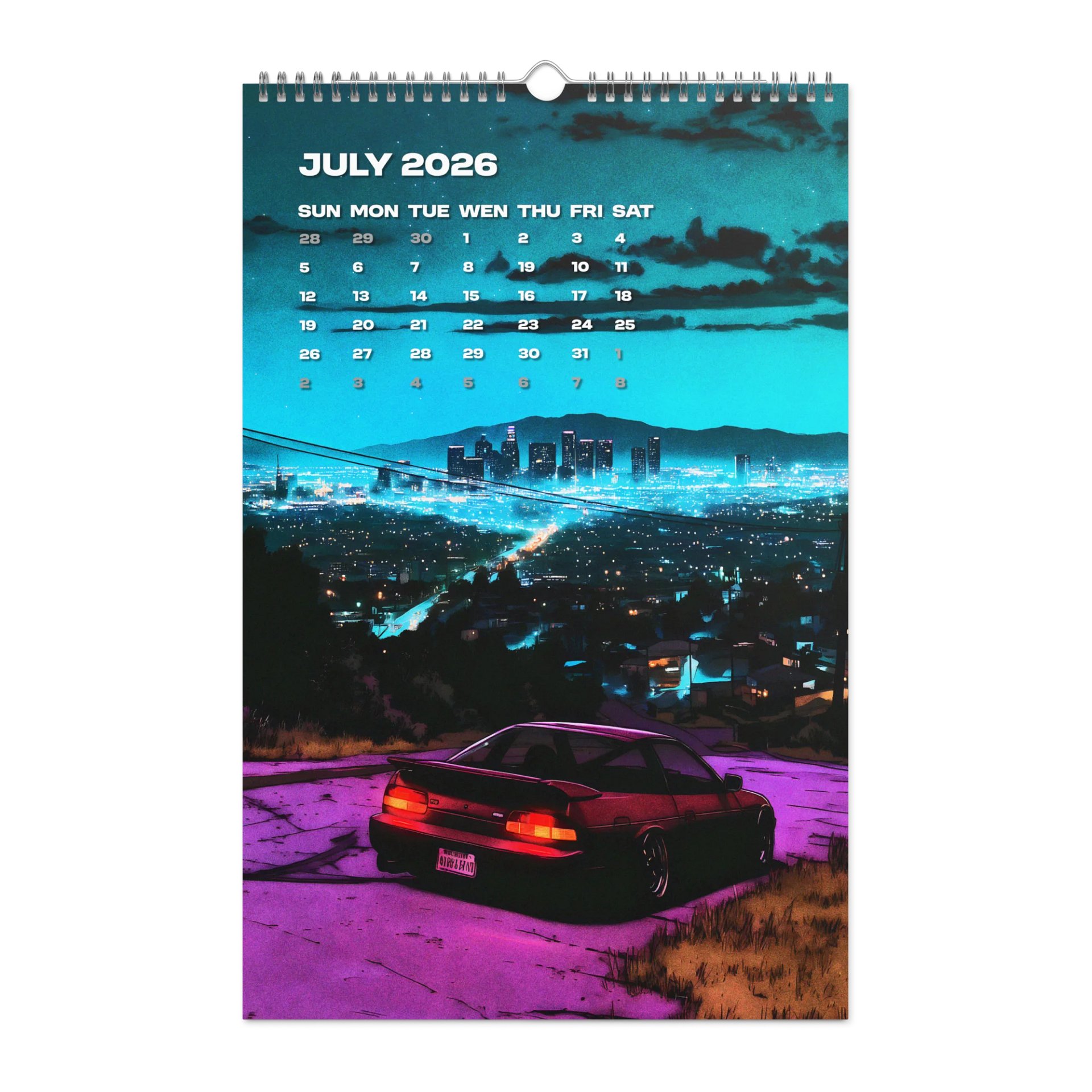 NEON DRIFT - 2026 Car Calendar product image (7)