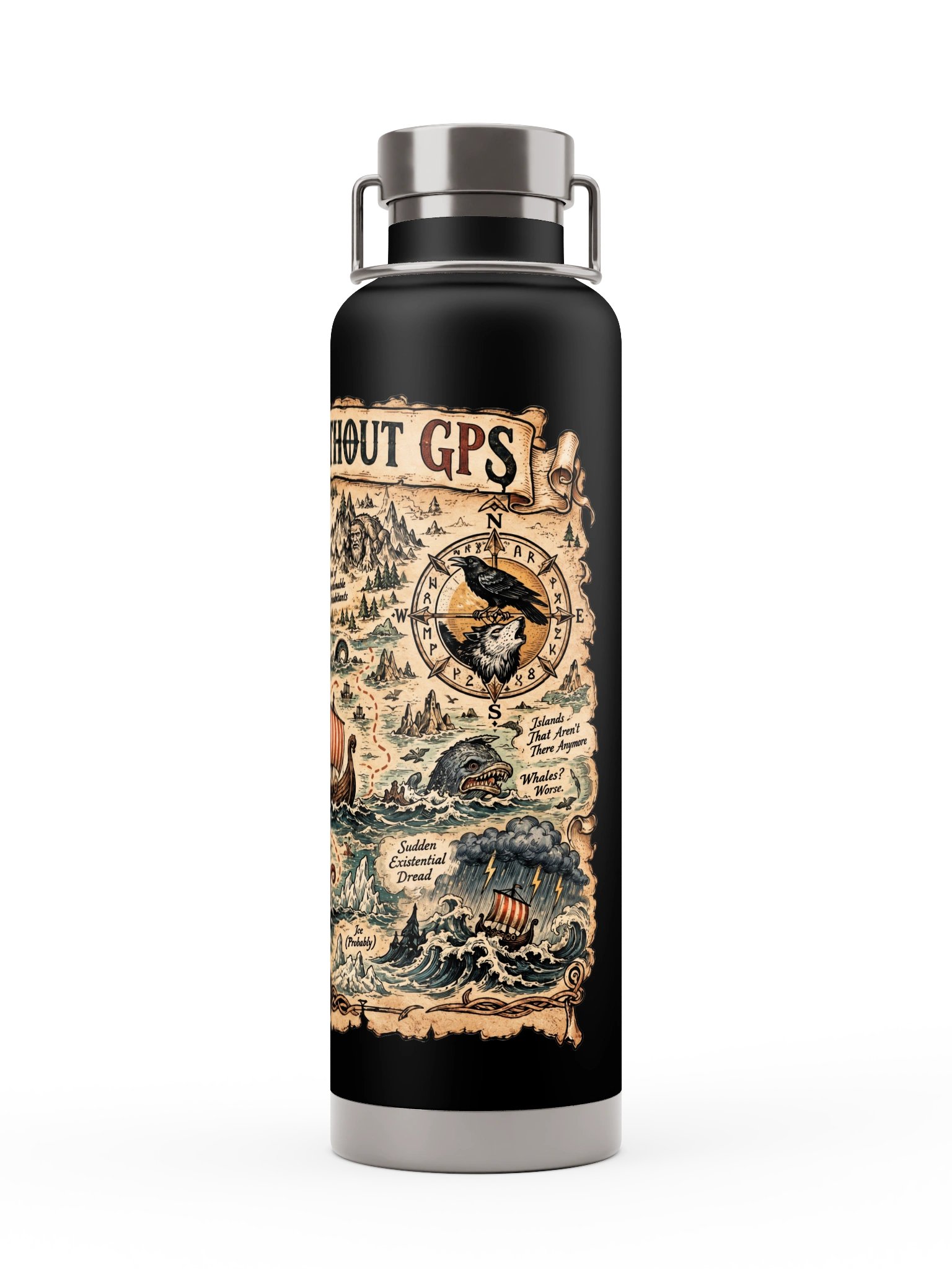 By Ancient Map Alone: The Viking Navigator's Water Bottle product image (4)