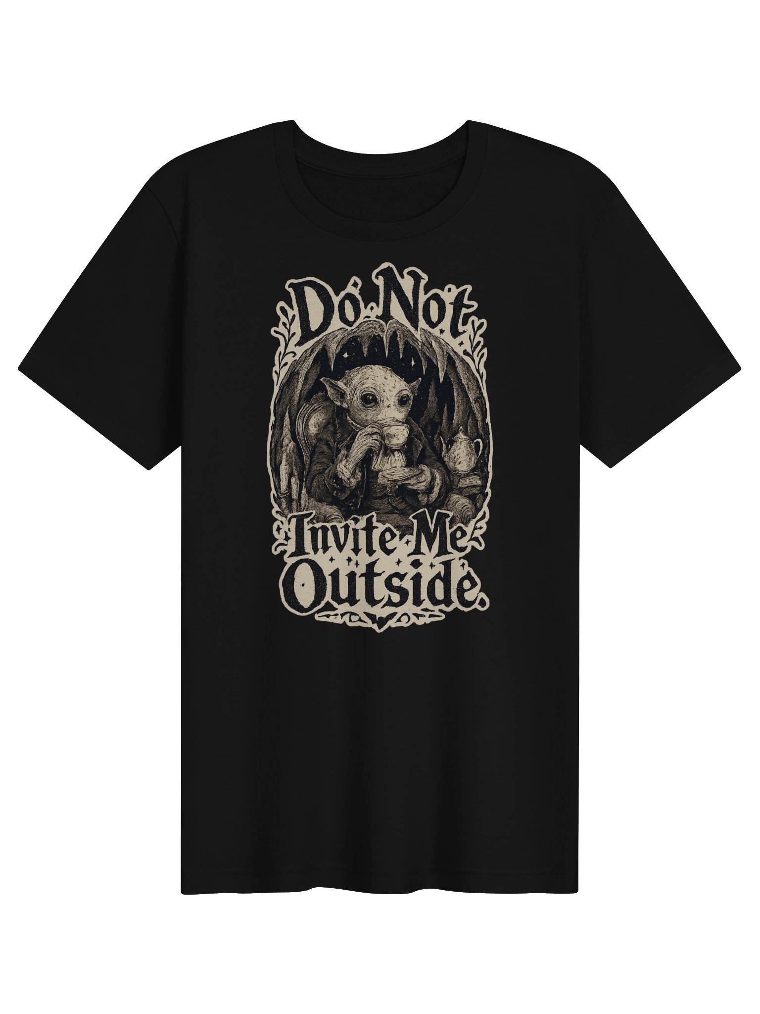 Do Not Invite Me Outside Gothic Tee product image (1)