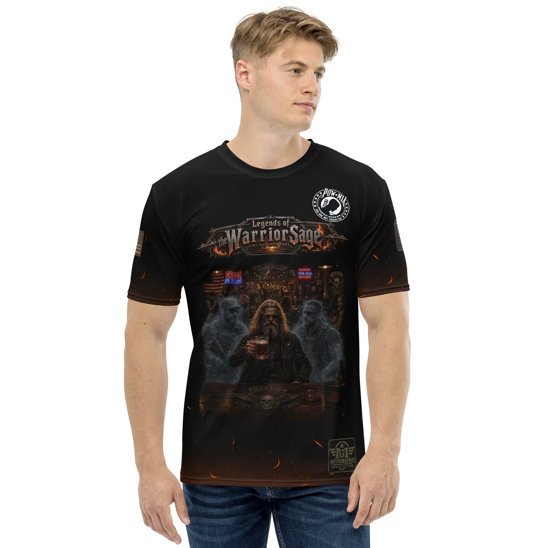 Warrior Sage "Freedom Aint Free" MötoGraffitti Tee product image (2)