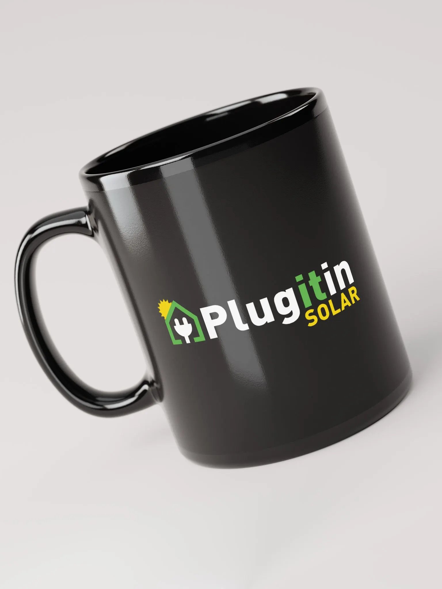 Plug It In Solar High-Quality Black Glossy Mug product image (6)