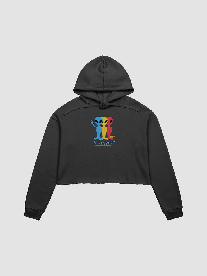 SP Nation, 3 Friendly Aliens - Bella Canvas Fleece Cropped Hoodie product image (1)